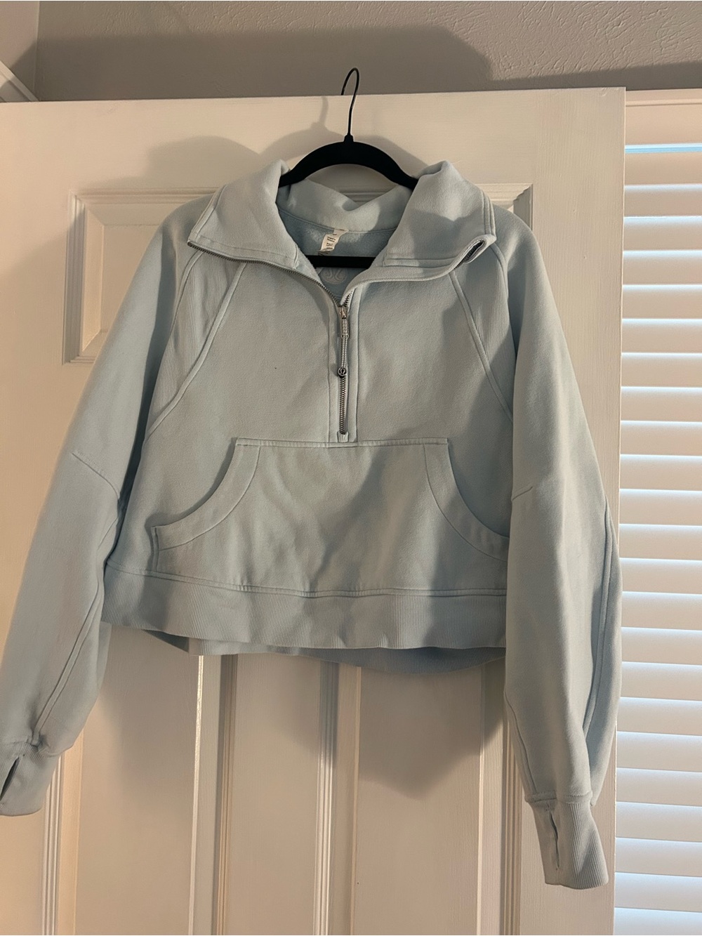 lululemon athletica Pale Blue Half-Zip Pullover